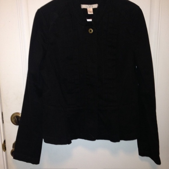 Ann Taylor LOFT Women’s‎ 10 Cotton Jacket Black - Picture 3 of 6